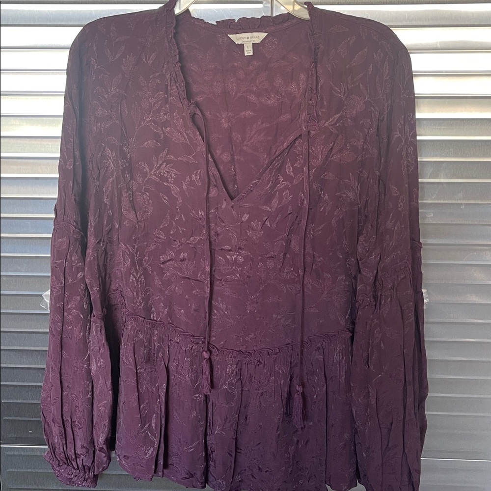 Lucky Brand Plum Textured Top